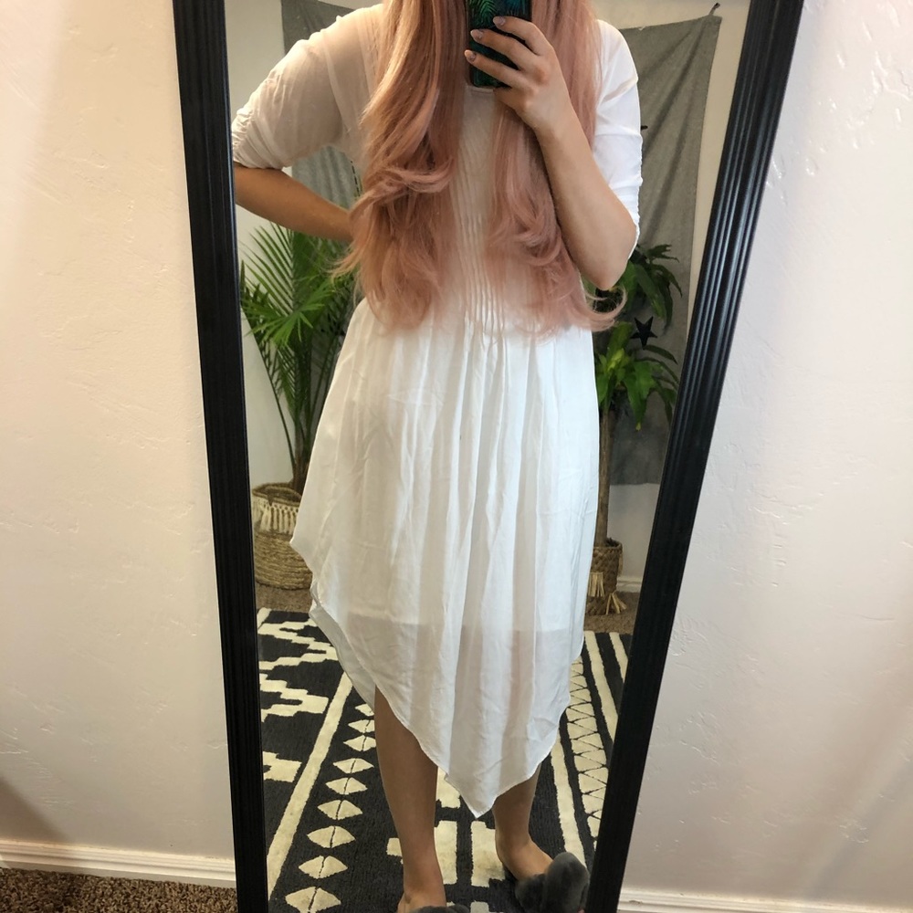White flowy dress